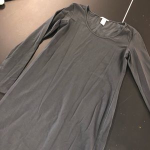 Gray long sleeve t-shirt dress